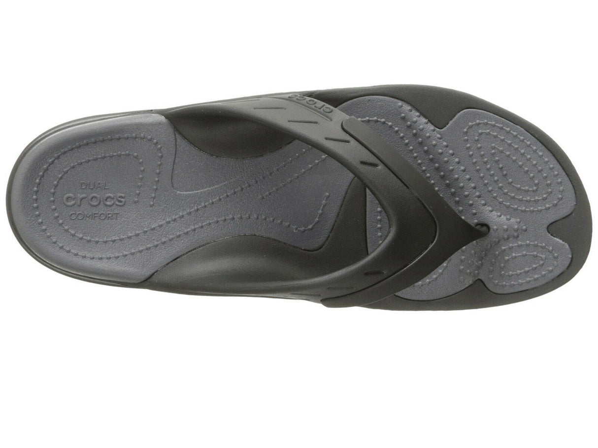 Crocs Mens Modi Sport Flip Flops Thongs Summer - Black/Graphite