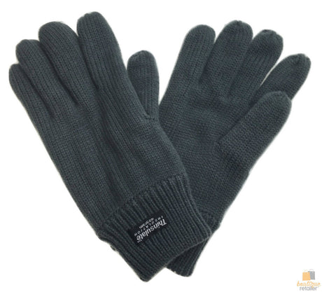 3M THINSULATE Knitted Fleece Gloves Winter Warmers Snow Ski Thermal Plain - Navy