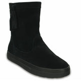 Crocs LodgePoint Womens Suede Leather Pull On Boots Shoes Ugg - Black