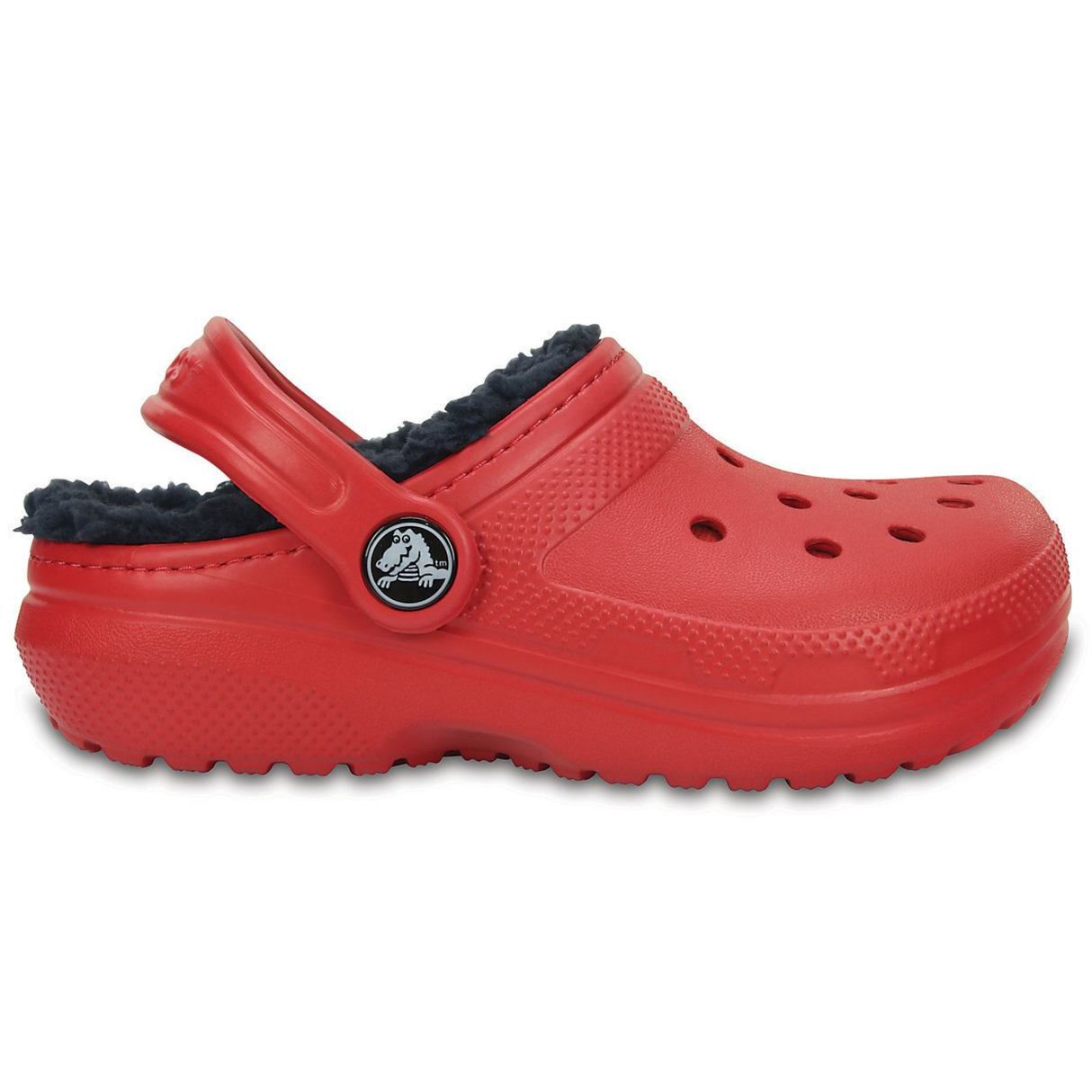 Crocs Kids Classic Lined Clogs Shoes Childrens Unisex - Pepper/Navy