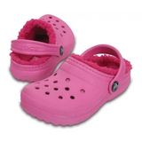 Crocs Kids Classic Lined Clogs Shoes Unisex Childrens - Party Pink/Candy Pink