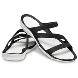 Crocs Womens Swiftwater Sandals Ladies Footwear - Black/White