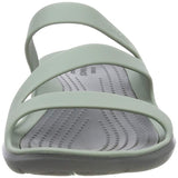 Crocs Womens Swiftwater Sandals Flip Flops Thongs Summer - Dusty Green/Charcoal