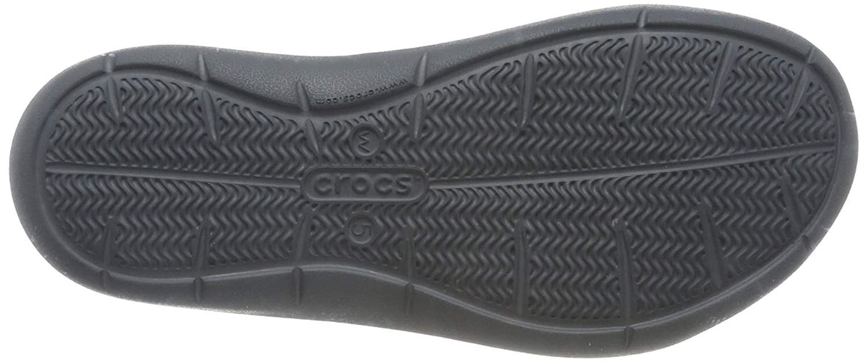 Crocs Womens Swiftwater Sandals Flip Flops Thongs Summer - Dusty Green/Charcoal