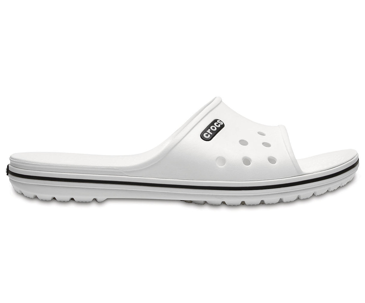 Crocs Crocband II Slides Flip Flops Sandals Thongs - White/Black