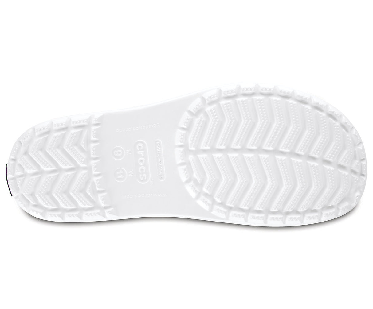 Crocs Crocband II Slides Flip Flops Sandals Thongs - White/Black