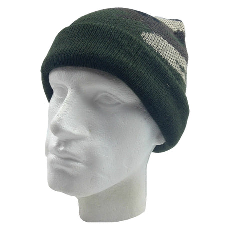 Camo Beanie Hat Winter Ski Army Military Fishing - Army Green Camouflage