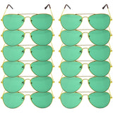 12x Green Aviator Party Glasses – Fun Novelty Accessory for Any Event