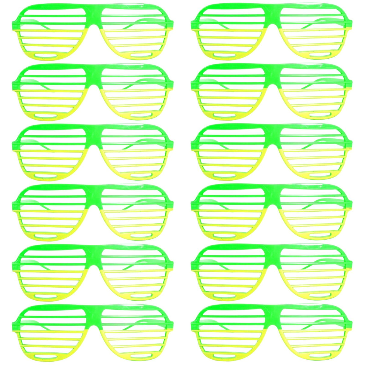 12x Green and Gold Lined Party Glasses – Australia Day & Sports Event Accessories