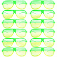 12x Green and Gold Lined Party Glasses – Australia Day & Sports Event Accessories