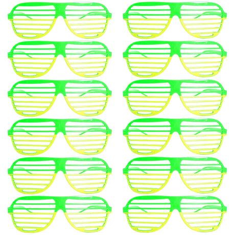 12x Green and Gold Lined Party Glasses – Australia Day & Sports Event Accessories