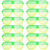 12x Green and Gold Lined Party Glasses – Australia Day & Sports Event Accessories