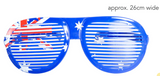 Jumbo Party Costume Glasses  - Australian Flag Design - Wayfarer Oversized 26cm Wide