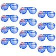 12x Jumbo Party Costume Glasses  - Australian Flag Design - Wayfarer Oversized 26cm Wide