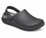 Crocs Mens LiteRide Clogs Sandals Shoes Summer Thongs Flip Flops - Black/Slate Grey