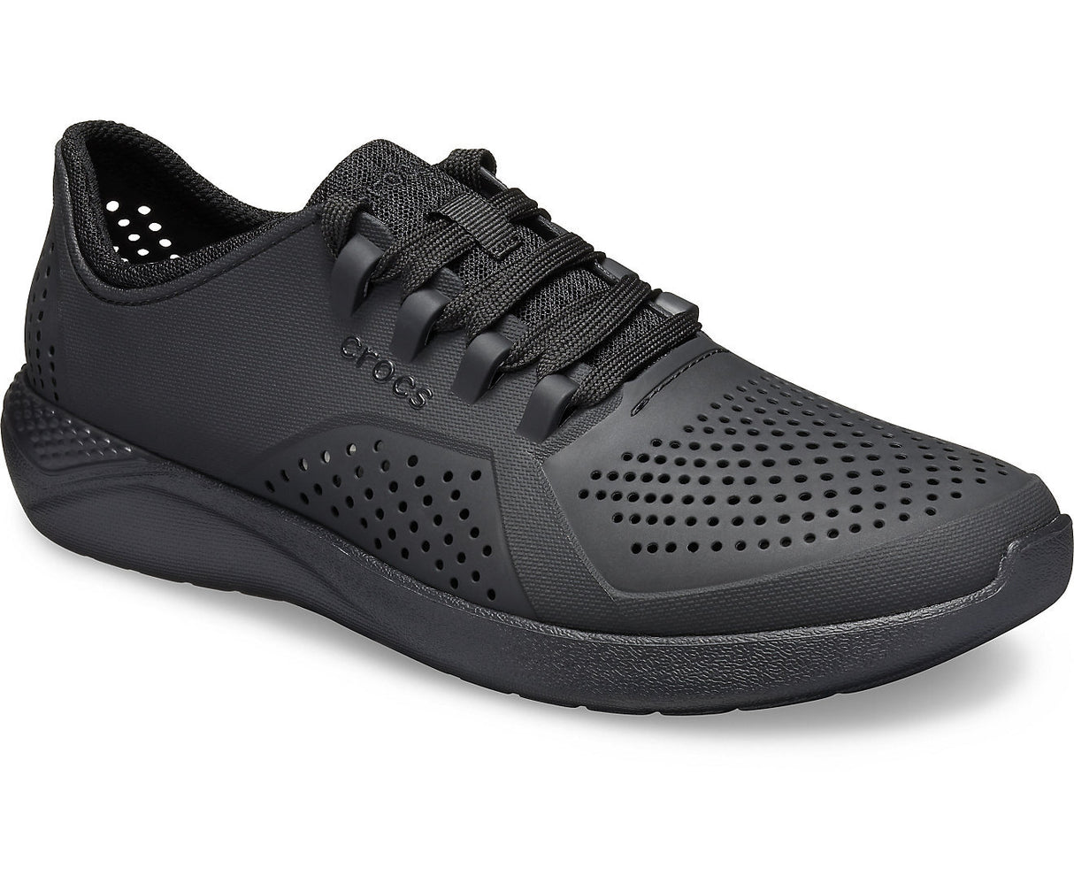 Crocs Mens LiteRide Pacer Sneakers Shoes Runners Aqua Sneakers  - Black/Black