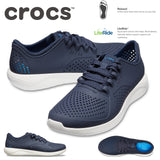 Crocs Mens LiteRide Pacer Sneakers Shoes Runners  - Navy/White