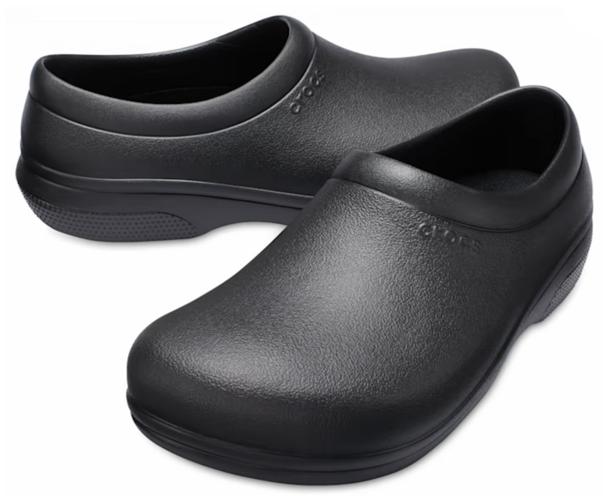 Crocs Mens On-The-Clock Work Slip-On Waterproof Slip-Resistant - Black