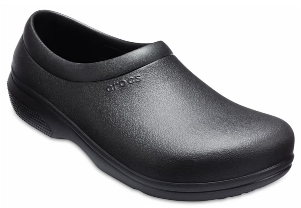 Crocs Mens On-The-Clock Work Slip-On Waterproof Slip-Resistant - Black