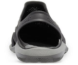 Crocs Mens Swiftwater Mesh Wave Clogs Sandals Slides River Waterproof - Black/Slate Grey