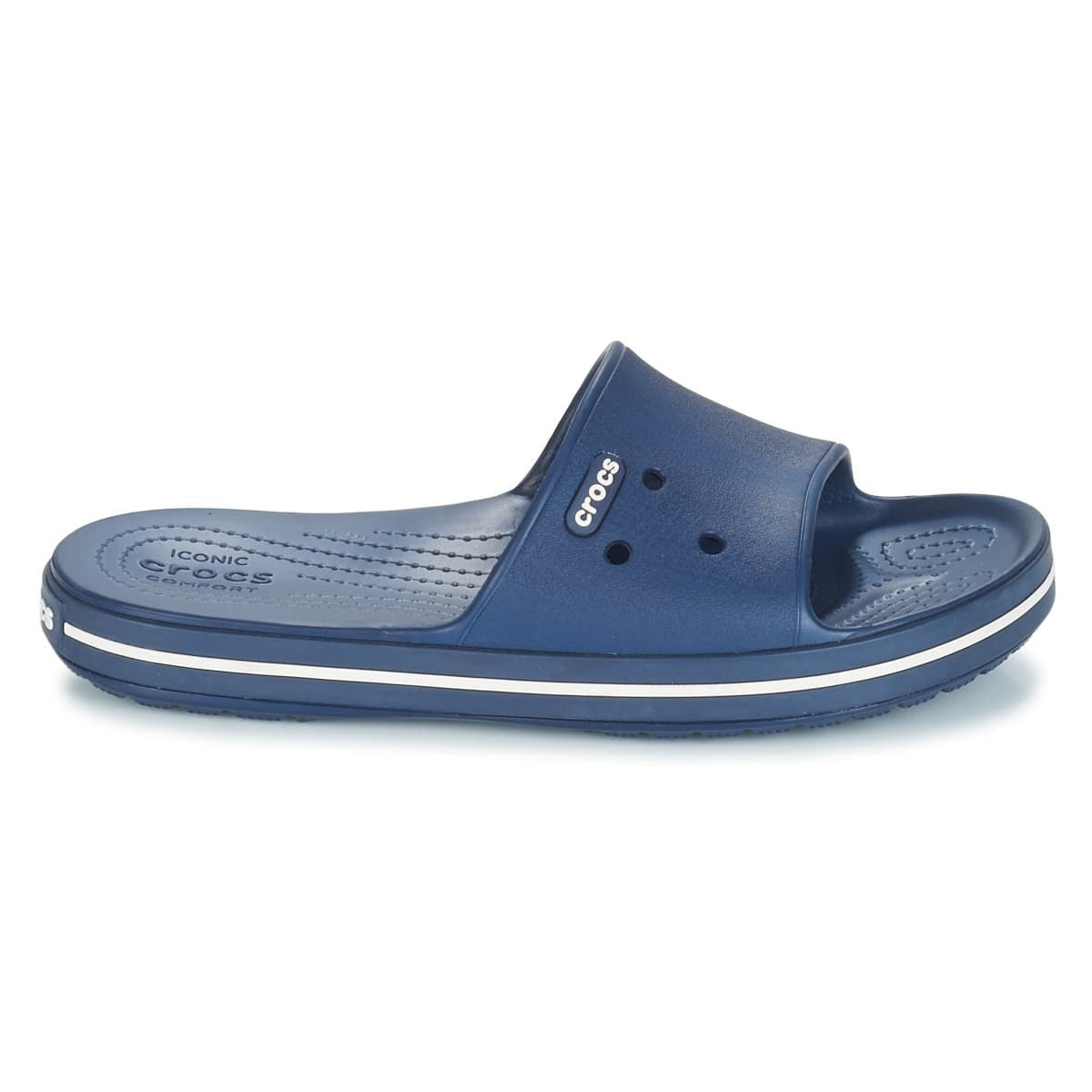 Crocs Crocband III Slides Unisex Flip Flops Sandals Slippers - Navy/White