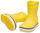 Crocs Kid's Crocband Rain Gum Boots Shoes Waterproof Childrens - Yellow/Navy