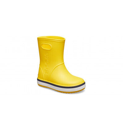 Crocs Kid's Crocband Rain Gum Boots Shoes Waterproof Childrens - Yellow/Navy