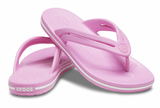 Crocs Womens Crocband Flip Lightweight Beach Wear Sandal - Rose Taffy