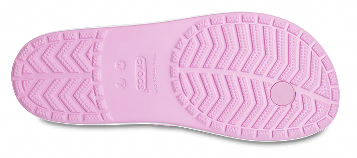 Crocs Womens Crocband Flip Lightweight Beach Wear Sandal - Rose Taffy