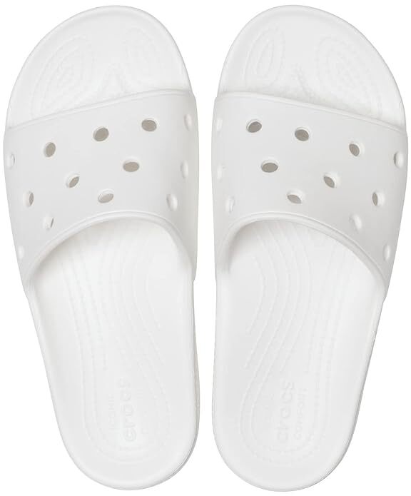 Crocs Mens Classic Slide Sandals Flip Flops Thongs - White