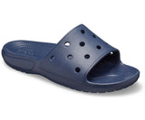 Crocs Unisex Classic Slide Lightweight Slip On Beach Flip Flops Sandals - Navy