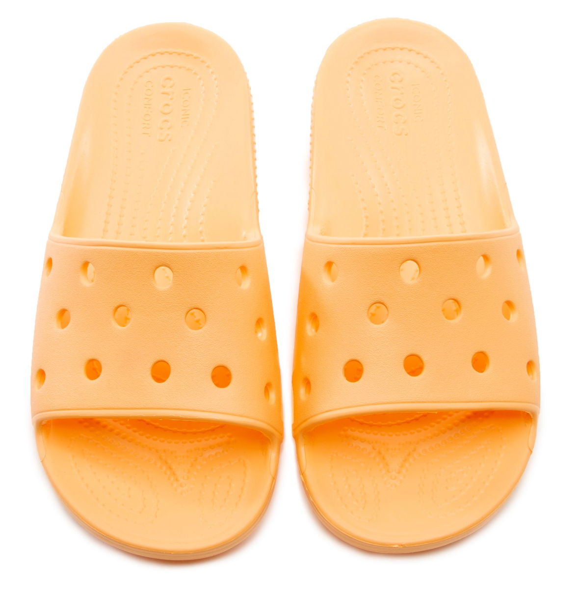 Crocs Womens Classic Slide Sandals Flip Flops Thongs Slippers - Cantaloupe