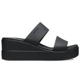 Crocs Brooklyn Mid Wedge Womens Shoes Wedges Heel Sandals LiteRide Black/Black