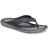 Crocs Mens Swiftwater Wave Flip Flops Thongs - Black/Slate Grey