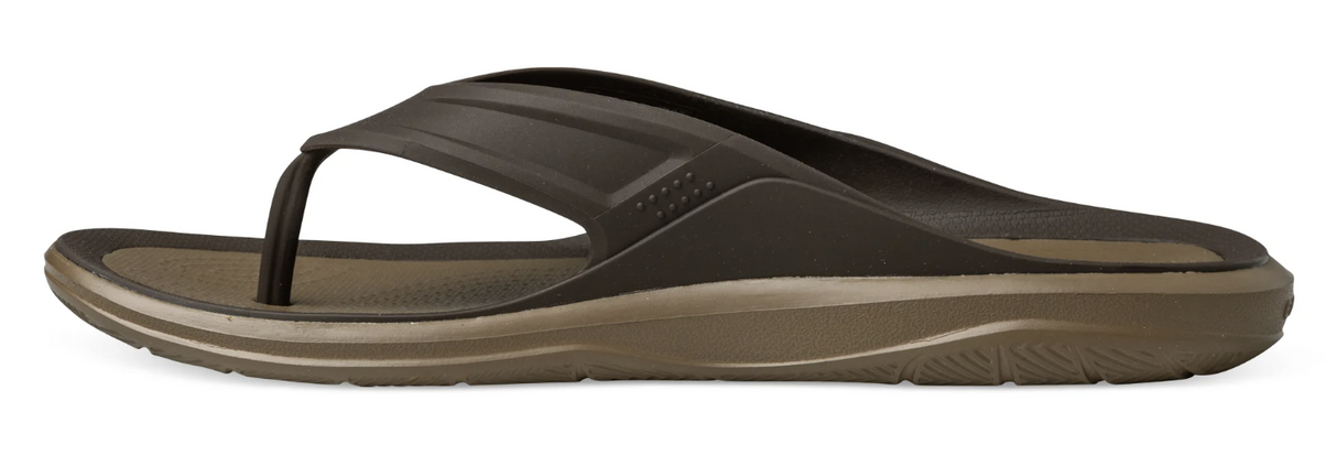 Crocs Mens Swiftwater Wave Flip Flops Ultralightweight Thongs - Espresso/Walnut