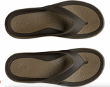 Crocs Mens Swiftwater Wave Flip Flops Ultralightweight Thongs - Espresso/Walnut