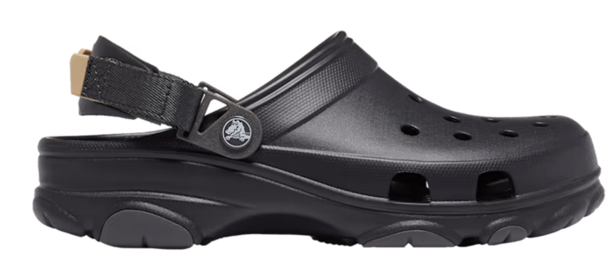 Crocs Mens Classic All Terrain Clog Breathable Slipper - Black