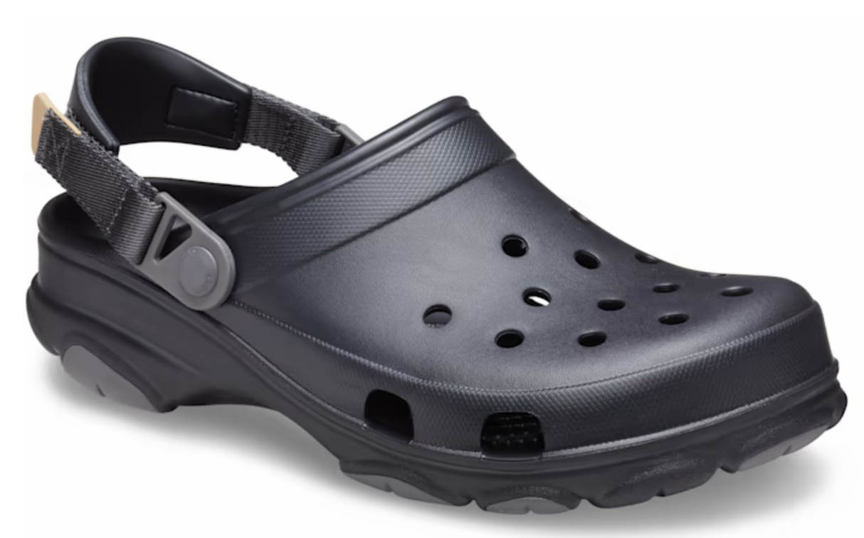 Crocs Mens Classic All Terrain Clog Breathable Slipper - Black