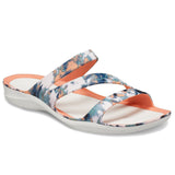 Crocs Swiftwater Thongs Flip Flops Tie Dye Mania Womens Sandal - Grapefruit