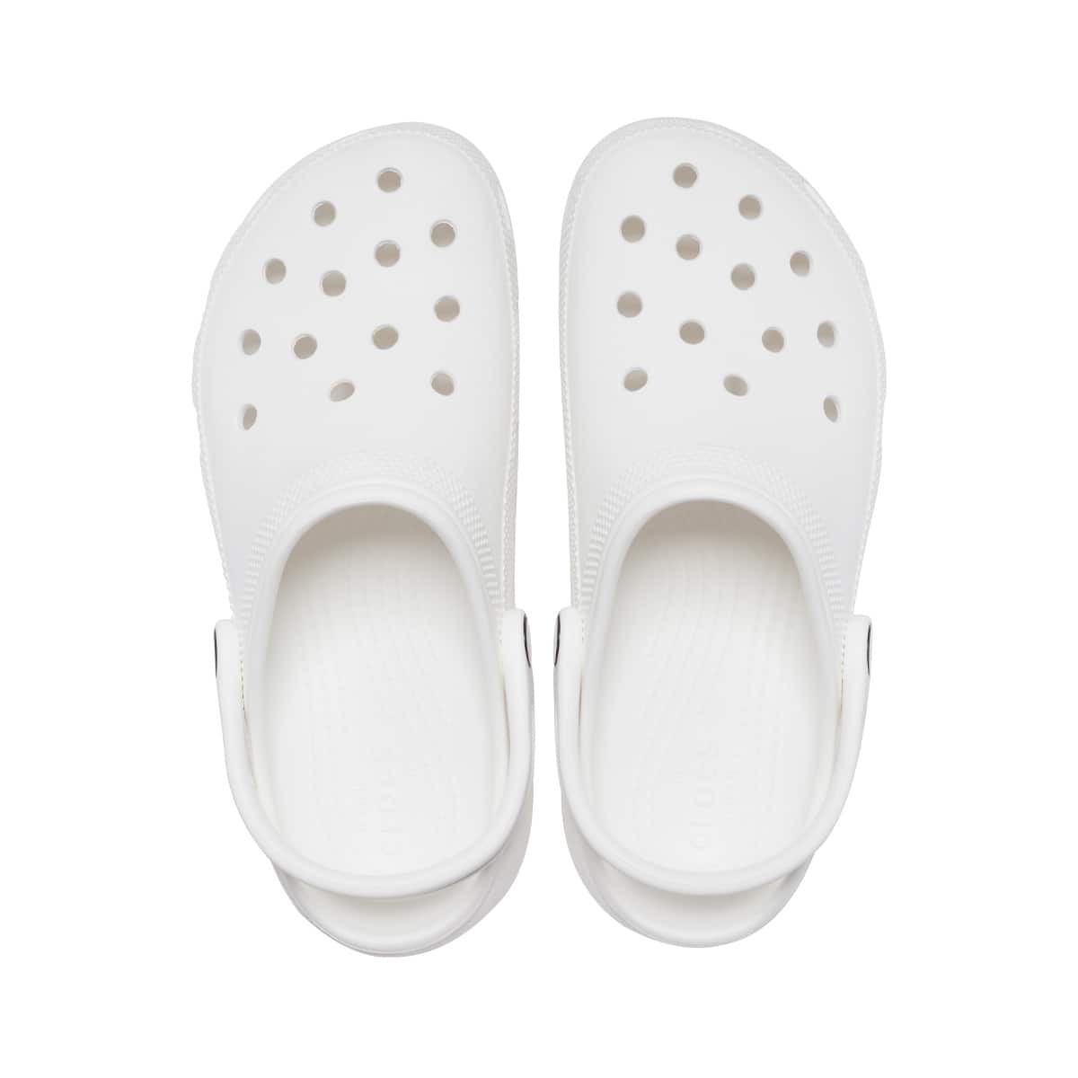 Crocs Womens Classic Platform Clog Sandals - White