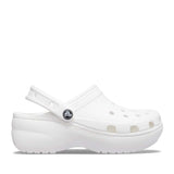 Crocs Womens Classic Platform Clog Sandals - White