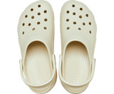 Crocs Womens Classic Platform Clog Sandals Slip On Shoes - Bone