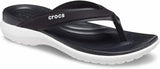 Crocs Womens Capri V Sporty Flip Flops Thongs Slip On - Black/White