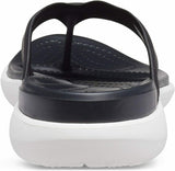 Crocs Womens Capri V Sporty Flip Flops Thongs Slip On - Black/White