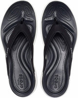 Crocs Womens Capri V Sporty Flip Flops Thongs Slip On - Black/White