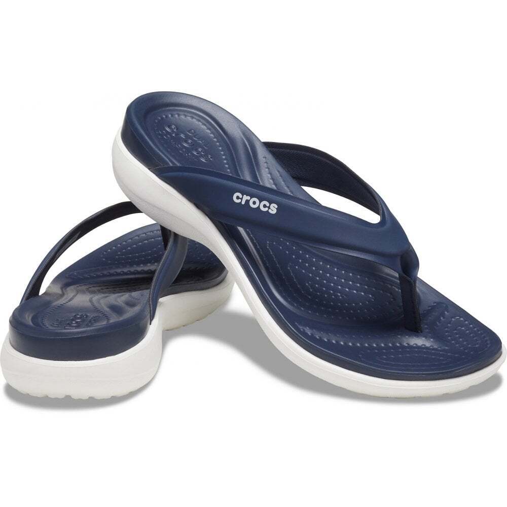 Crocs Capri V Sporty Womens Flip Flops W Navy Ladies Footwear - Navy