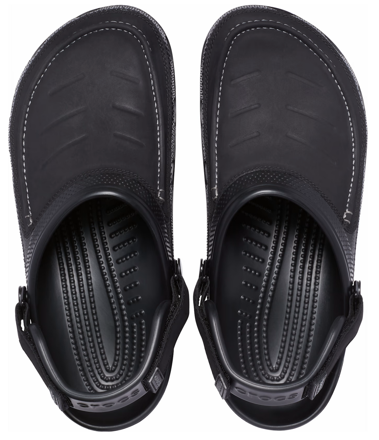 Crocs Mens Classic Yukon Vista II Clog Comfy Adjustable Heel Straps - Black