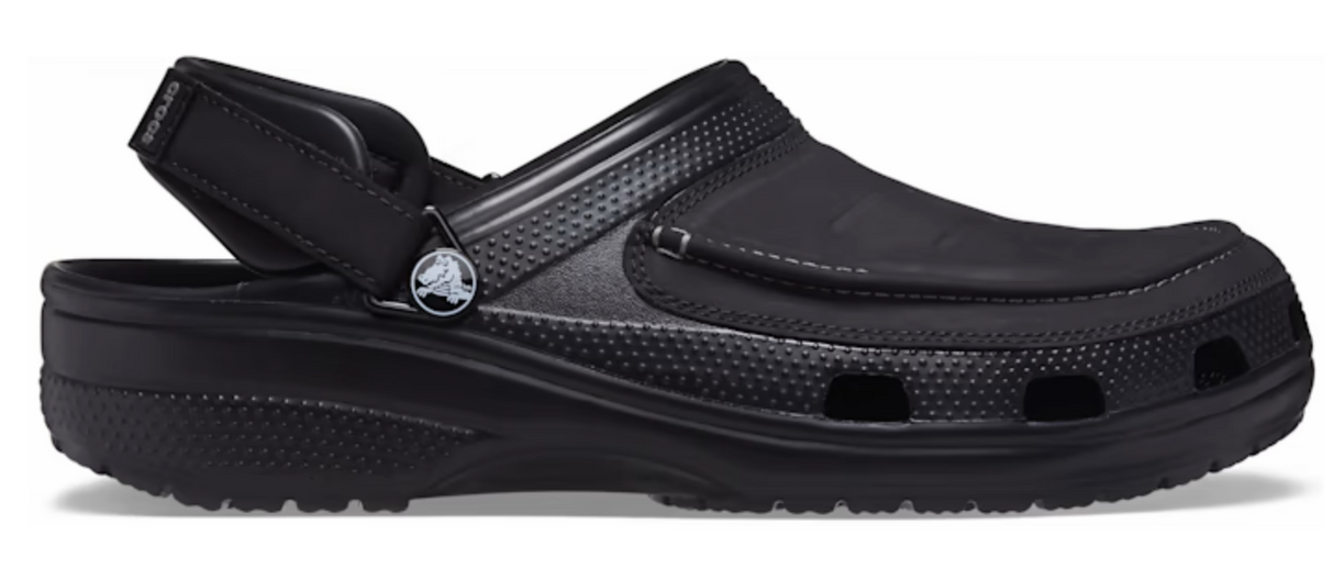 Crocs Mens Classic Yukon Vista II Clog Comfy Adjustable Heel Straps - Black