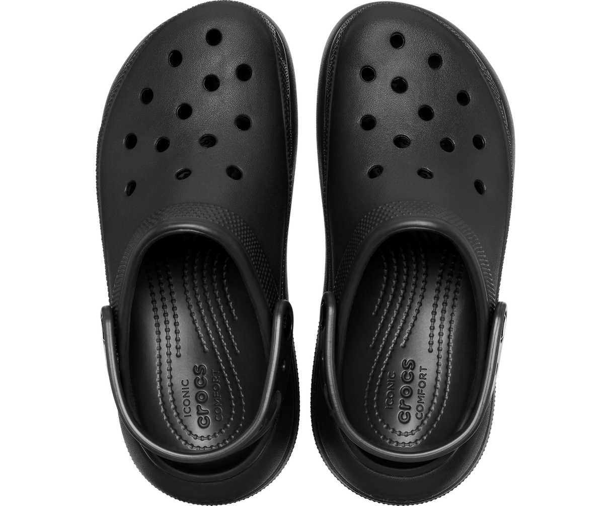 Crocs Classic Crush Platform Clog Sandals - Black