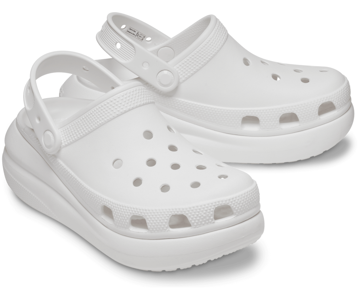 Crocs Classic Crush Platform Clogs Sandals - White